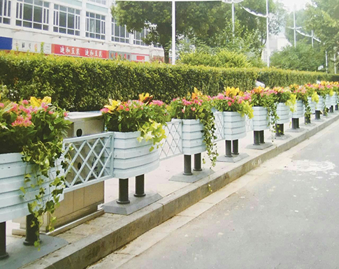 PVC欄桿花箱 PVC欄桿花箱