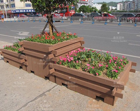 塑木道路花箱 塑木道路花箱